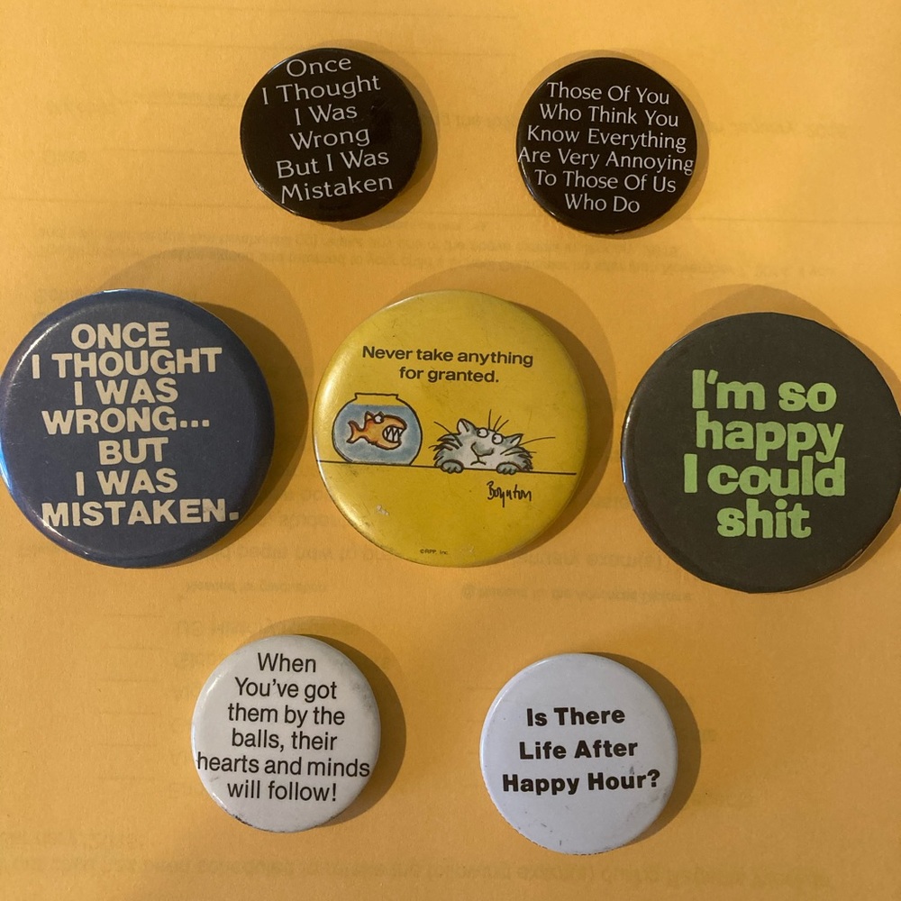 Assorted pin back button lot